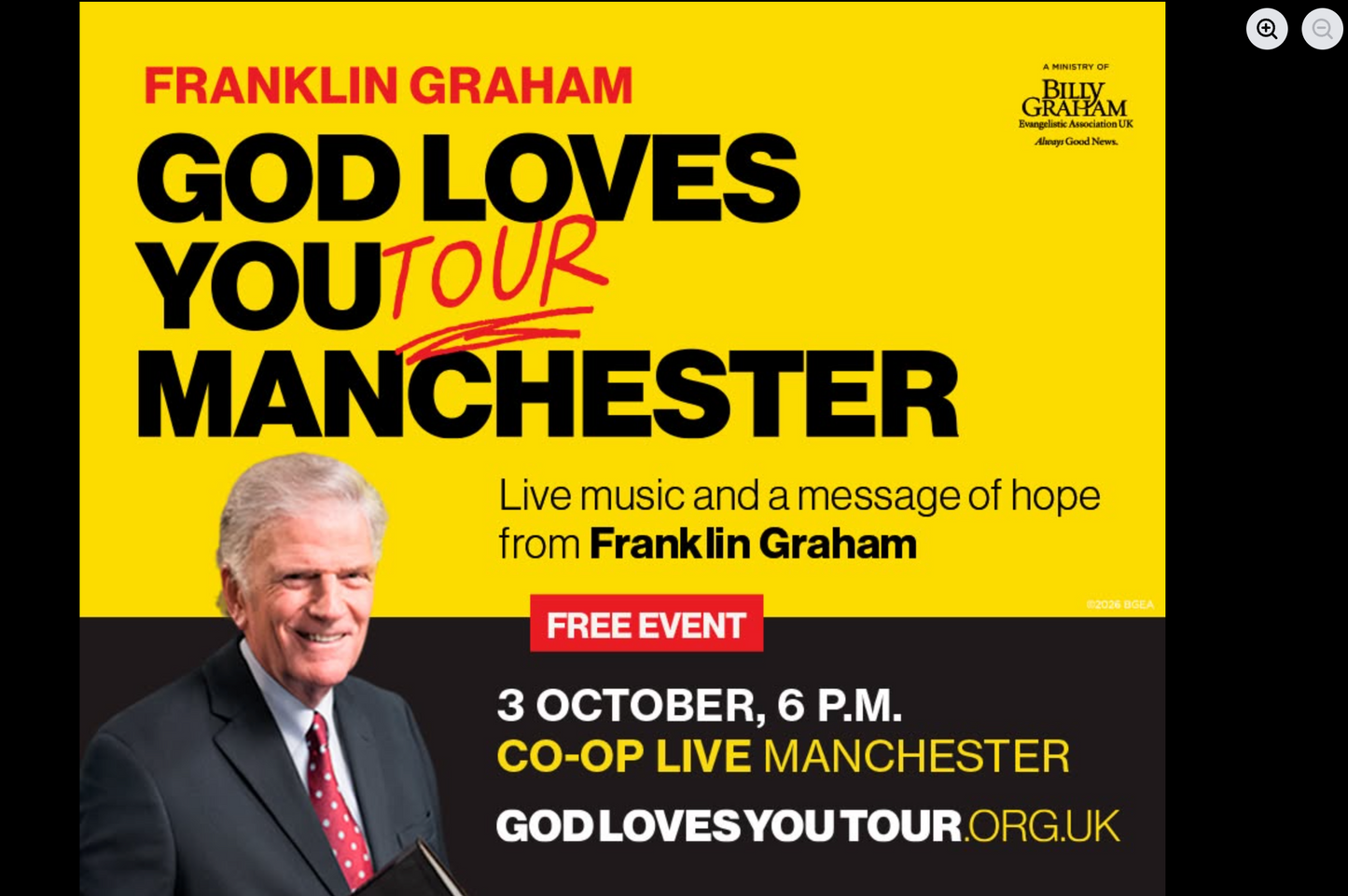 Secure parking for God Loves You Tour- 03/10/2026 - Premier Parking Manchester